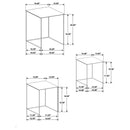 Imez 3-piece Rectangular Metal Nesting Table Grey - NY Furniture Direct (NY)