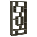 Howie 10-shelf Bookcase Weathered Grey - NY Furniture Direct (NY)