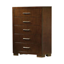 Jessica 5-drawer Chest Cappuccino - NY Furniture Direct (NY)