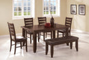 Dalila Tufted Upholstered Dining Bench Cappuccino and Black - NY Furniture Direct (NY)
