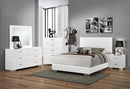 Felicity 2-drawer Nightstand Glossy White - NY Furniture Direct (NY)
