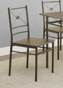 Anna 5-piece Rectangular Dining Set Dark Bronze - NY Furniture Direct (NY)