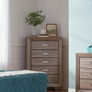 Kauffman 5-drawer Chest Washed Taupe - NY Furniture Direct (NY)