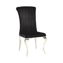 Betty Upholstered Side Chairs Black and Chrome (Set of 4) - NY Furniture Direct (NY)