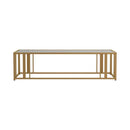 Adri Metal Frame Coffee Table Matte Brass - NY Furniture Direct (NY)