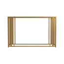 Adri Metal Frame Sofa Table Matte Brass - NY Furniture Direct (NY)
