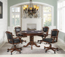 Turk Game Chair with Casters Black and Tobacco - NY Furniture Direct (NY)