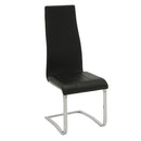 Montclair High Back Dining Chairs Black and Chrome (Set of 4) - NY Furniture Direct (NY)