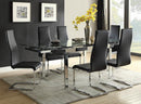 Montclair High Back Dining Chairs Black and Chrome (Set of 4) - NY Furniture Direct (NY)