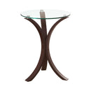 Edgar Round Accent Table Cappuccino - NY Furniture Direct (NY)