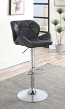 Berrington Adjustable Bar Stools Chrome and Black (Set of 2) - NY Furniture Direct (NY)