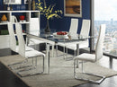 Montclair High Back Dining Chairs Black and Chrome (Set of 4) - NY Furniture Direct (NY)