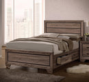 Kauffman California King, E.king, & Queen Panel Bed Washed Taupe - NY Furniture Direct (NY)