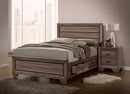 Kauffman California King, E.king, & Queen Panel Bed Washed Taupe - NY Furniture Direct (NY)
