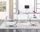 Danville U-shaped End Table Chrome - NY Furniture Direct (NY)