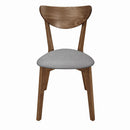 Alfredo Upholstered Dining Chairs Grey and Natural Walnut (Set of 2) - NY Furniture Direct (NY)
