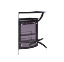 Dallas 2-shelf Home Bar Smoked and Black Glass - NY Furniture Direct (NY)