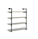 Elmcrest 40-inch Wall Shelf Black and Grey Driftwood - NY Furniture Direct (NY)