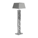 Carmen Geometric Base Floor Lamp Silver - NY Furniture Direct (NY)