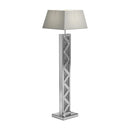 Carmen Geometric Base Floor Lamp Silver - NY Furniture Direct (NY)