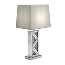 Carmen Geometric Base Table Lamp Silver - NY Furniture Direct (NY)