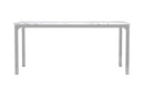 Athena Rectangle Dining Table with Marble Top Chrome - NY Furniture Direct (NY)