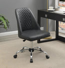 Althea Upholstered Tufted Back Office Chair Grey and Chrome - NY Furniture Direct (NY)