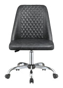 Althea Upholstered Tufted Back Office Chair Grey and Chrome - NY Furniture Direct (NY)