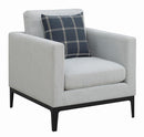 Apperson Cushioned Back Arm Chair Light Grey - NY Furniture Direct (NY)