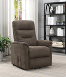 Henrietta Power Lift Recliner with Storage Pocket Brown - NY Furniture Direct (NY)