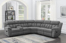 Bahrain 6-piece Upholstered Motion Sectional Charcoal - NY Furniture Direct (NY)
