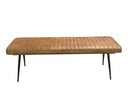 Misty Cushion Side Bench Camel and Black - NY Furniture Direct (NY)