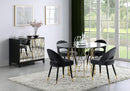 Lindsey Arched Back Upholstered Side Chairs Black (Set of 2) - NY Furniture Direct (NY)