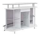 Gideon Crescent Shaped Glass Top Bar Unit with Drawer - NY Furniture Direct (NY)