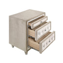Antonella 3-drawer Upholstered Nightstand Ivory and Camel - NY Furniture Direct (NY)