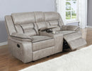 Greer Upholstered Tufted Back Glider Loveseat - NY Furniture Direct (NY)
