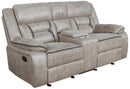 Greer Upholstered Tufted Back Glider Loveseat - NY Furniture Direct (NY)