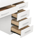 Felicity 9-drawer Vanity Desk with Lighted Mirror Glossy White - NY Furniture Direct (NY)