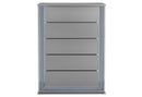 YLIME SMOOTH SILVER CHEST WITH LED