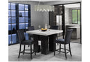 D04 WHITE BAR TABLE AND D04 BLACK BAR STOOL