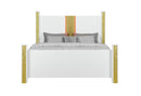 Logan White-Gold Bed