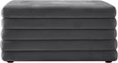 Lorenzo Grey Velvet Ottoman - NY Furniture Direct (NY)