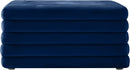 Lorenzo Navy Velvet Ottoman - NY Furniture Direct (NY)