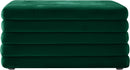 Lorenzo Green Velvet Ottoman - NY Furniture Direct (NY)