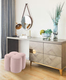Clover Pink Velvet Ottoman - NY Furniture Direct (NY)
