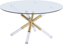 Mercury Acrylic/Gold Coffee Table