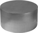 Cylinder Brushed Chrome Coffee Table - NY Furniture Direct (NY)