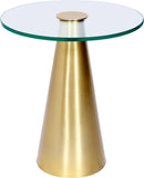 Glassimo Brushed Gold End Table - NY Furniture Direct (NY)
