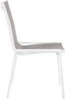Nizuc Grey Mesh Waterproof Fabric Outdoor Patio Aluminum Mesh Dining Chair - NY Furniture Direct (NY)
