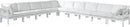 Nizuc White Waterproof Fabric Outdoor Patio Modular Sectional - NY Furniture Direct (NY)